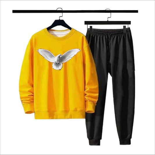 Yellow Beautiful Track suit || With Bird 🕊️ Printing.