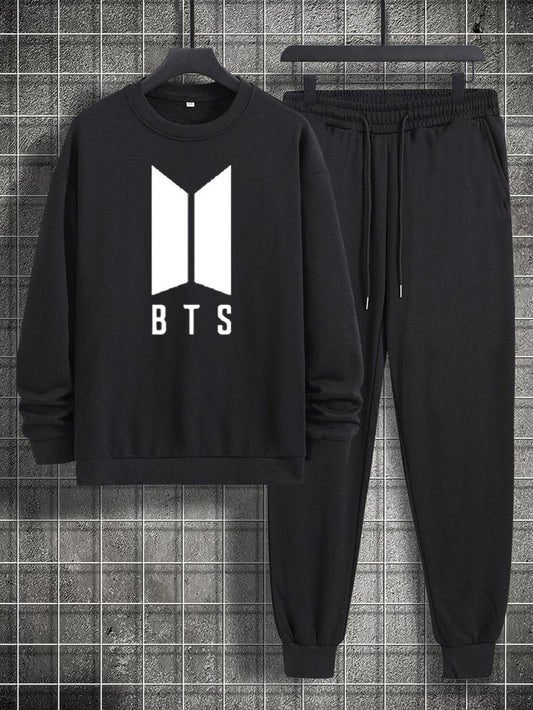 Black Beautiful Track suit || With White BTS 🕺 Printing.