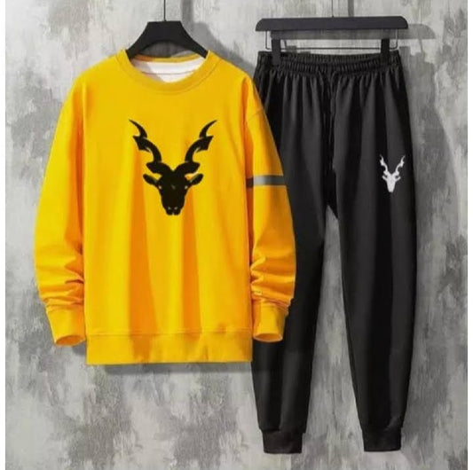 Yellow Beautiful Track suit || With Black Markhor 🐐 Printing.