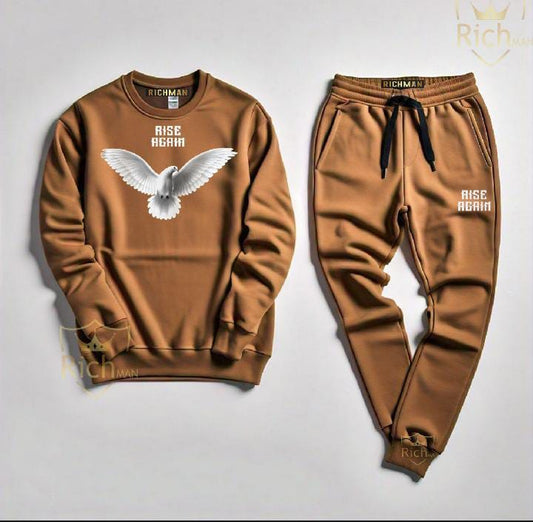 Brown Beautiful Track suit || With Bird 🕊️ Printing.